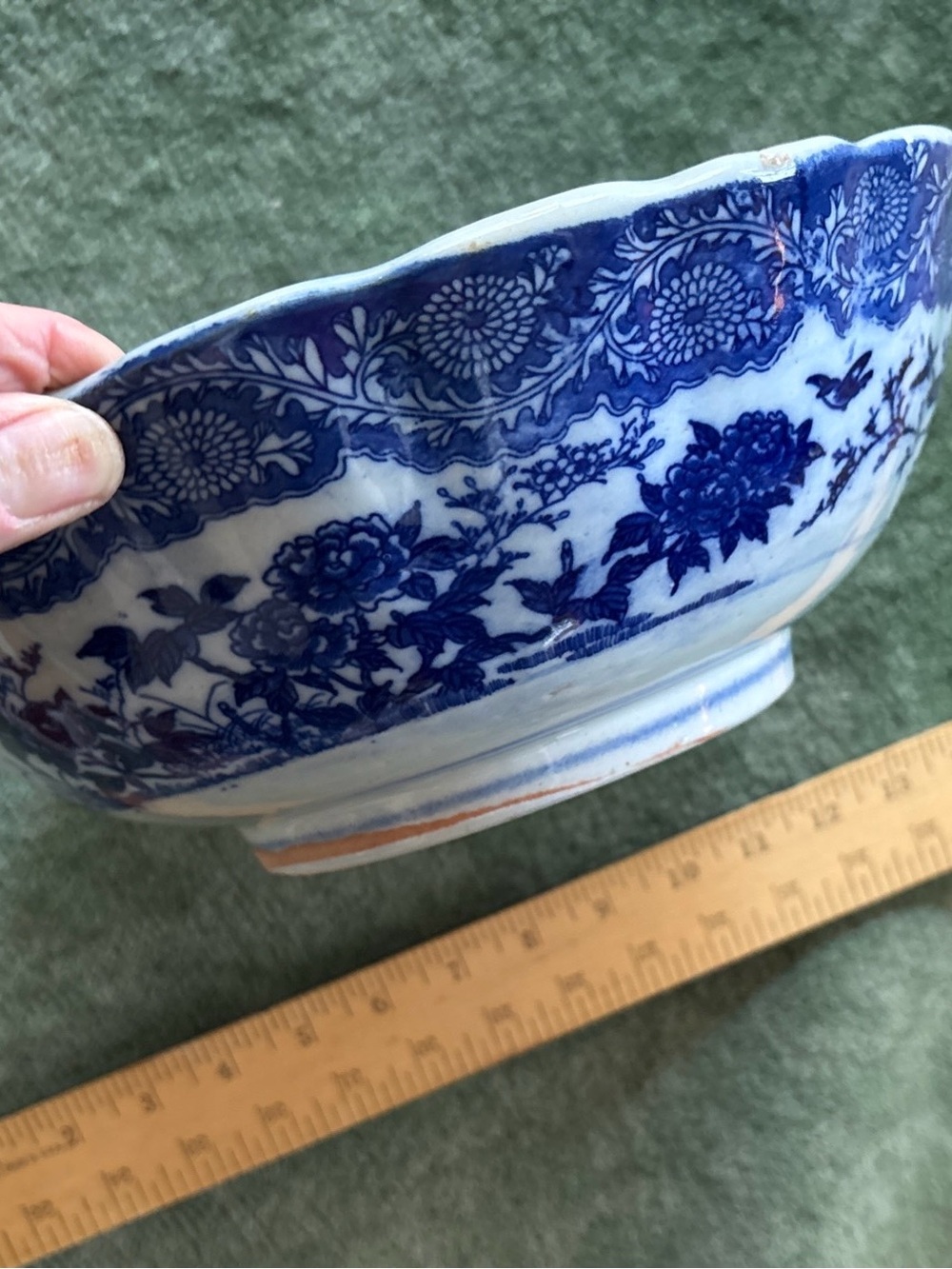 Antique Japanese transferware bowl